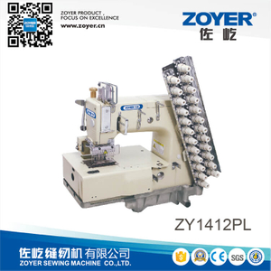Machine à coudre à coudre à double chaîne à plat ZY 1412PL zoyer à 12 aiguilles (pour la fixation de bandes de ligne)
